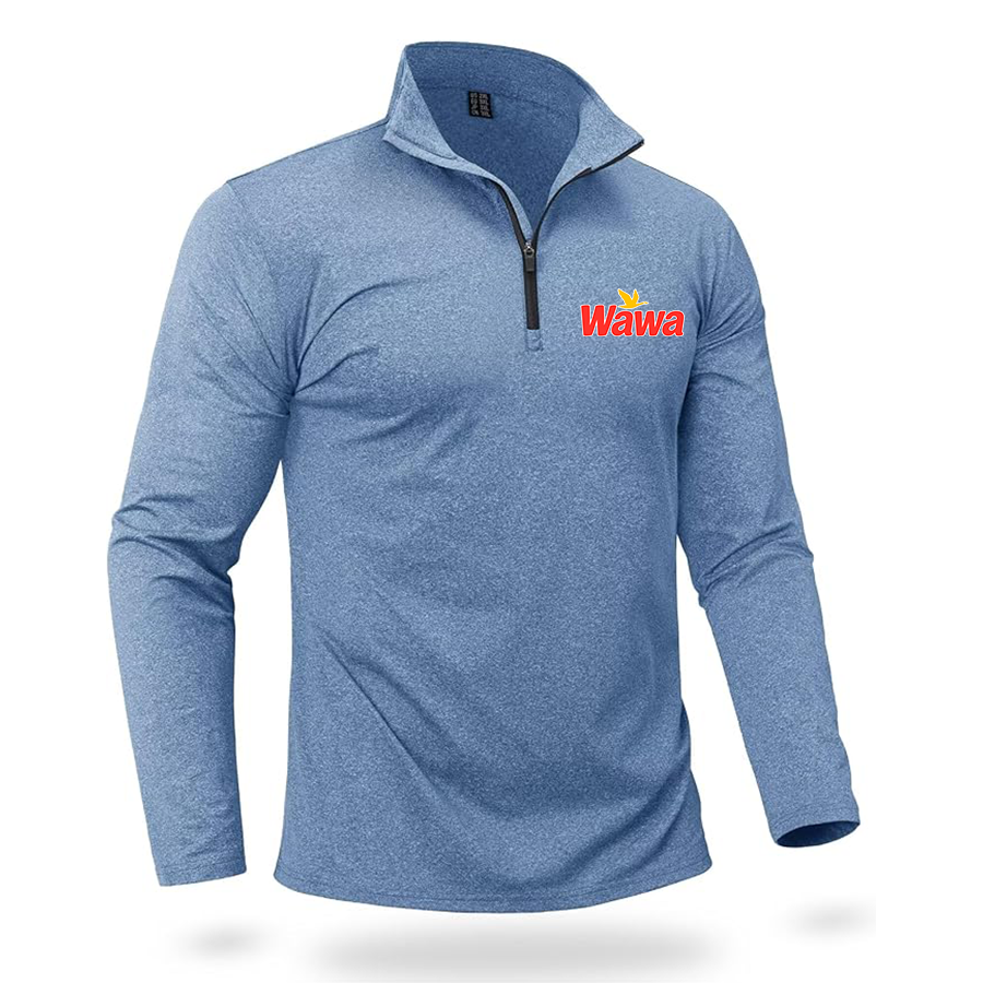 Men's Wawa Gas Station Boladeci Men_s Quarter Zip Pullover Premium Fleece Lined Heather Long Sleeve Golf Shirts Midweight 1_4 Half Zip Sweatshirts